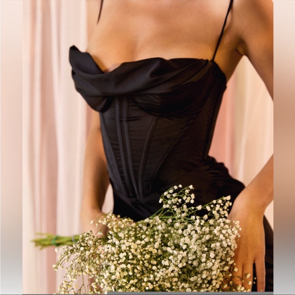 HOUSE OF CB 'Charmaine' Black Corset Maxi Dress NWOT - Picture 6 of 17